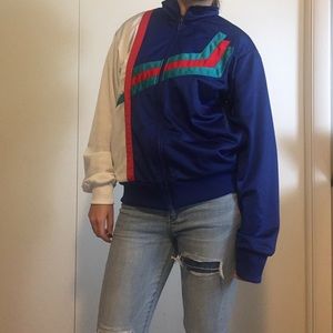 Vintage Track Jacket Geometric Retro